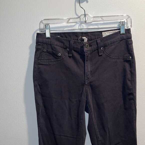 Rag & Bone Womens Black Zipper Capi Skinny Jeans Size 28 Slim Fit Denim - Picture 3 of 11